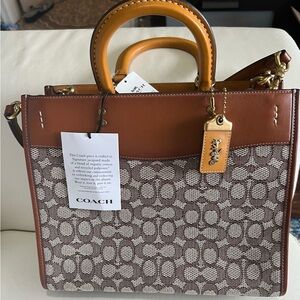 Coach Rogue Bag In Signature Textile Jacquard NWT